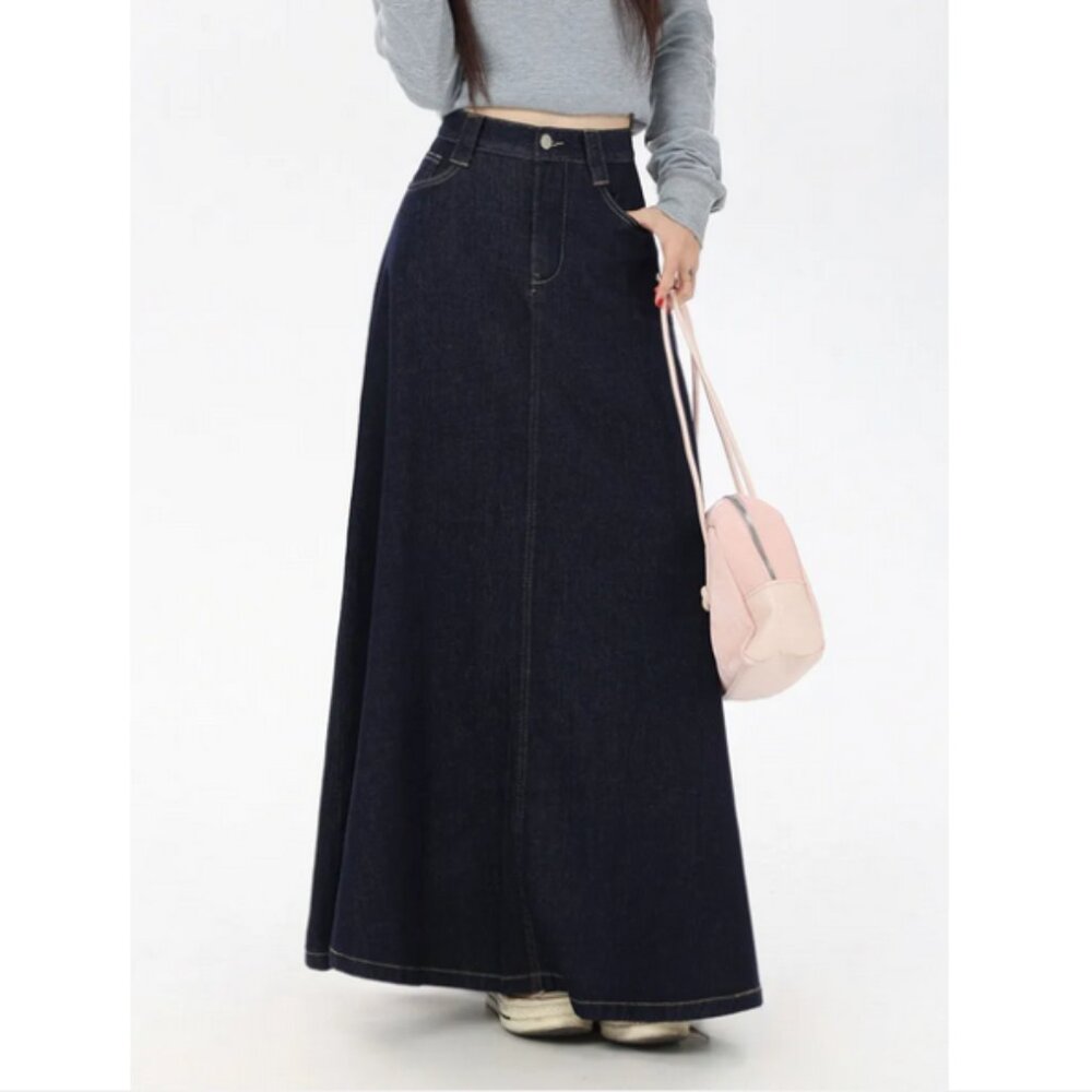 A-Line Jean Skirt, Size Medium